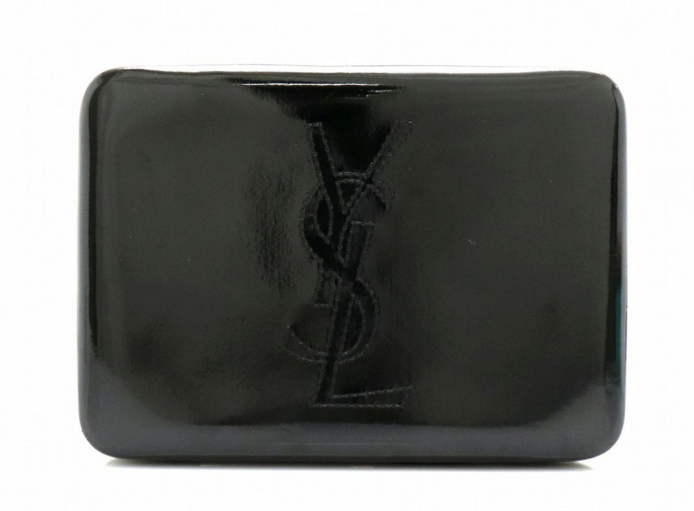 Saint Laurent Yves Yves YSL Clutch Bag Enamel Perfume Black